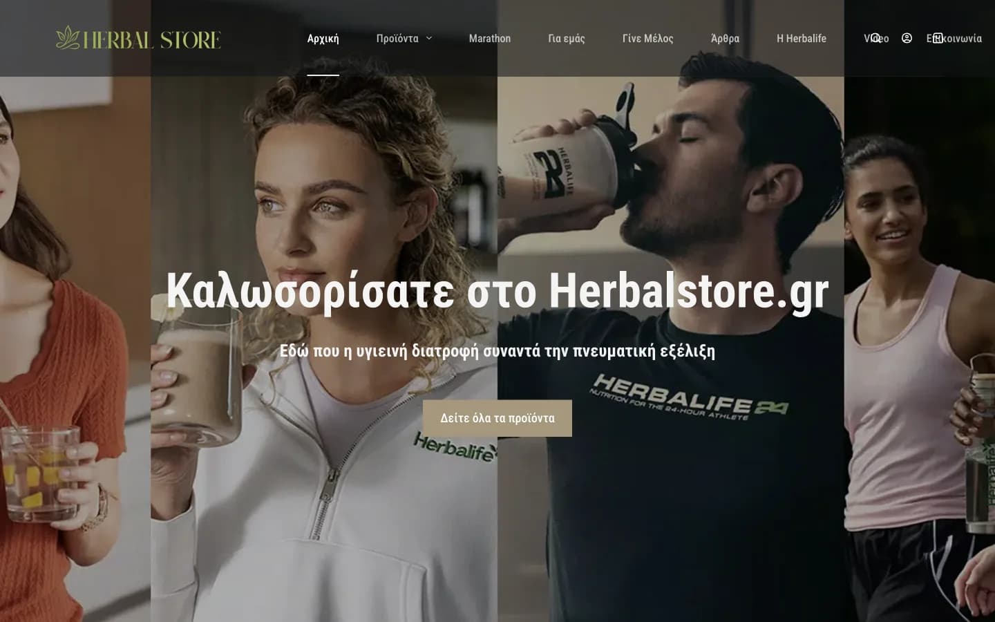 Herbal Store: προβολή του έργου σε υπολογιστή
