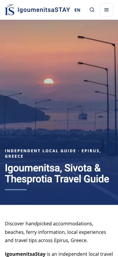 IgoumenitsaSTAY: ο ταξιδιωτικός οδηγός στην έκδοση για κινητό.