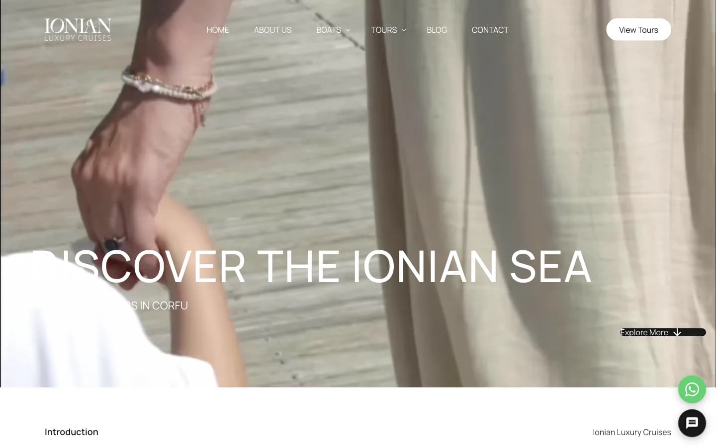 Ionian Luxury Cruises: προβολή του έργου σε υπολογιστή