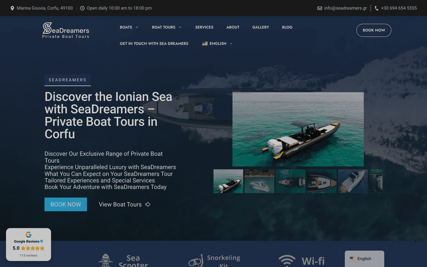 SeaDreamers - Website Preview