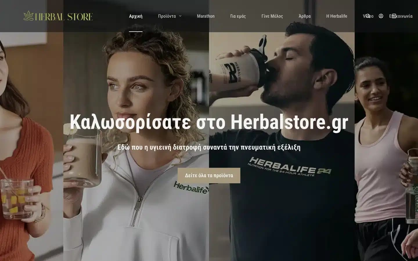 Herbal Store: προβολή του έργου σε υπολογιστή