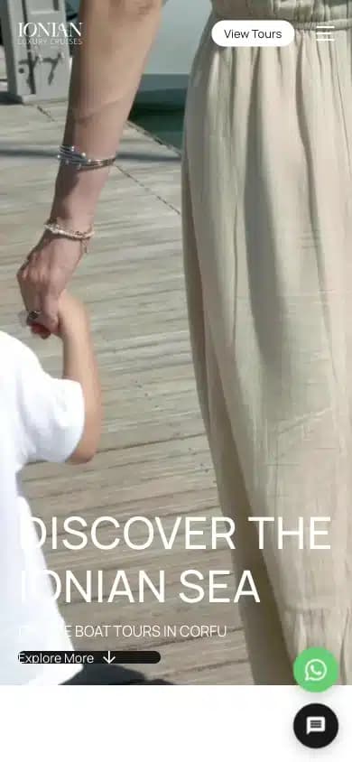 Ionian Luxury Cruises: προβολή του έργου σε κινητό