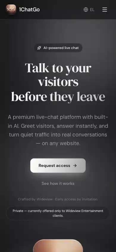 1ChatGo: προβολή του έργου σε κινητό