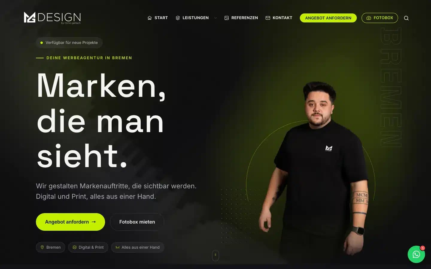 MG Design Agentur: αρχική σε υπολογιστή