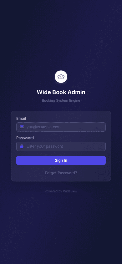 Wide Book Admin: προβολή του έργου σε κινητό