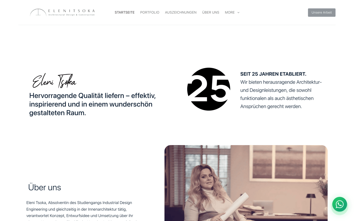 Eleni Tsoka Interior Design - Website Preview